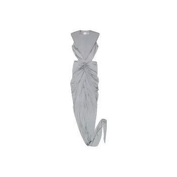 Burberry Sleeveless Dress Women's Gray
