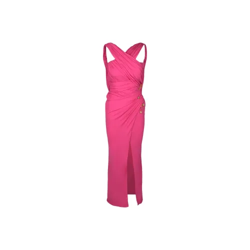 VERSACE Sleeveless Draped Cocktail Dress 'Pink'