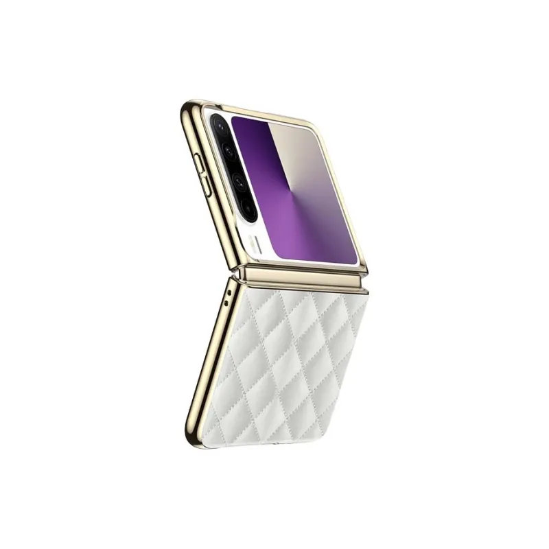 IMCHEN Leather Material Chanel Inspired Diamond Pattern Phone Cases Compatibility With Huawei PuraX Girlish-0