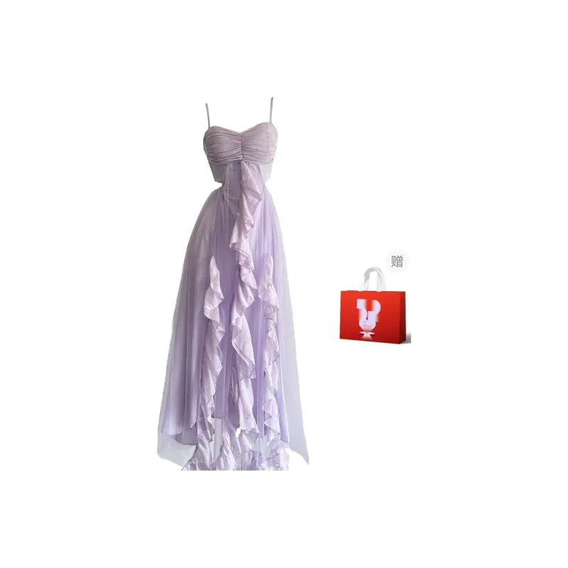 GLEE DIARY Slip Dress Women's Purple-7