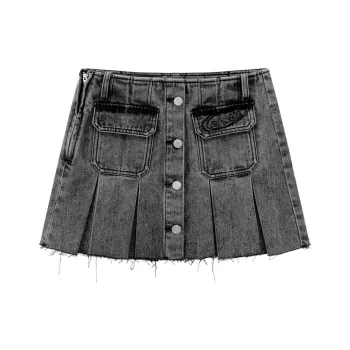 CHUU Casual Short Skirts Women's Black Gray