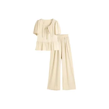 Hang Yi Court SS24 Casual Suit Women's Apricot