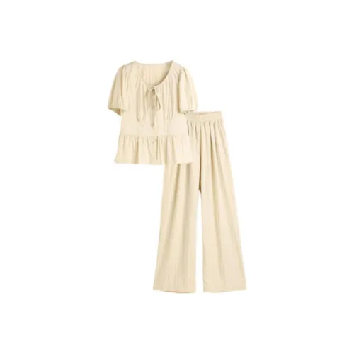 Hang Yi Court SS24 Casual Suit Women's Apricot