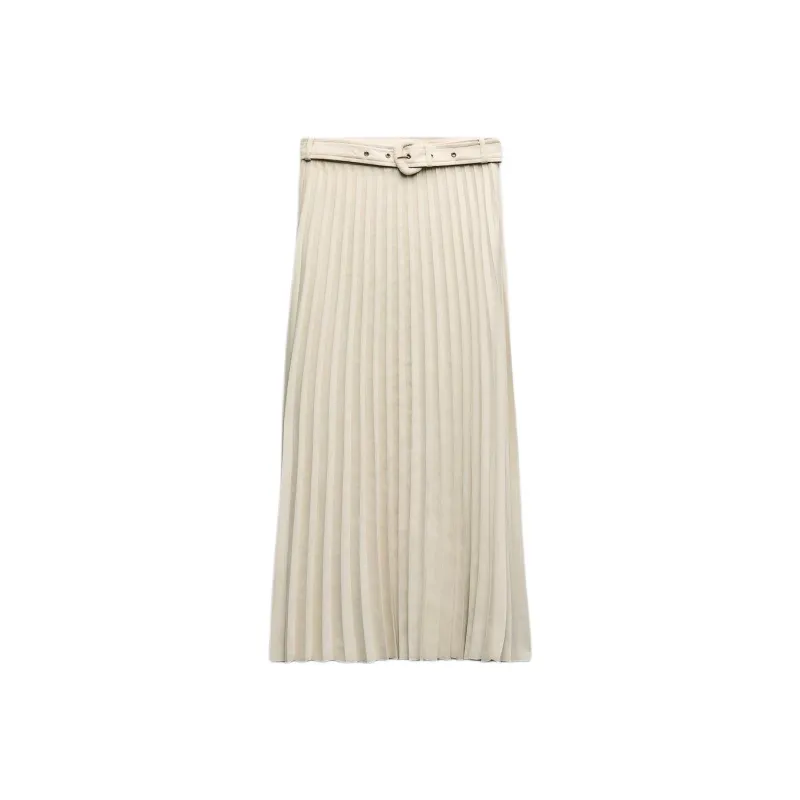 ZARA Casual Long Skirts Women's White-0