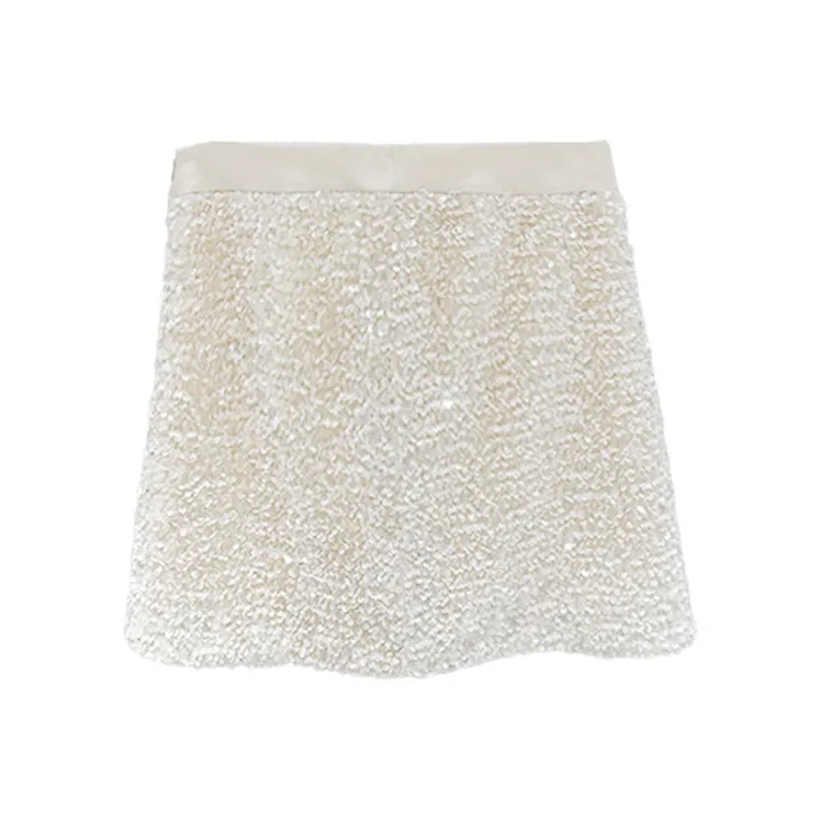 CHARM PICK Casual Short Skirts Women's Milk White-0