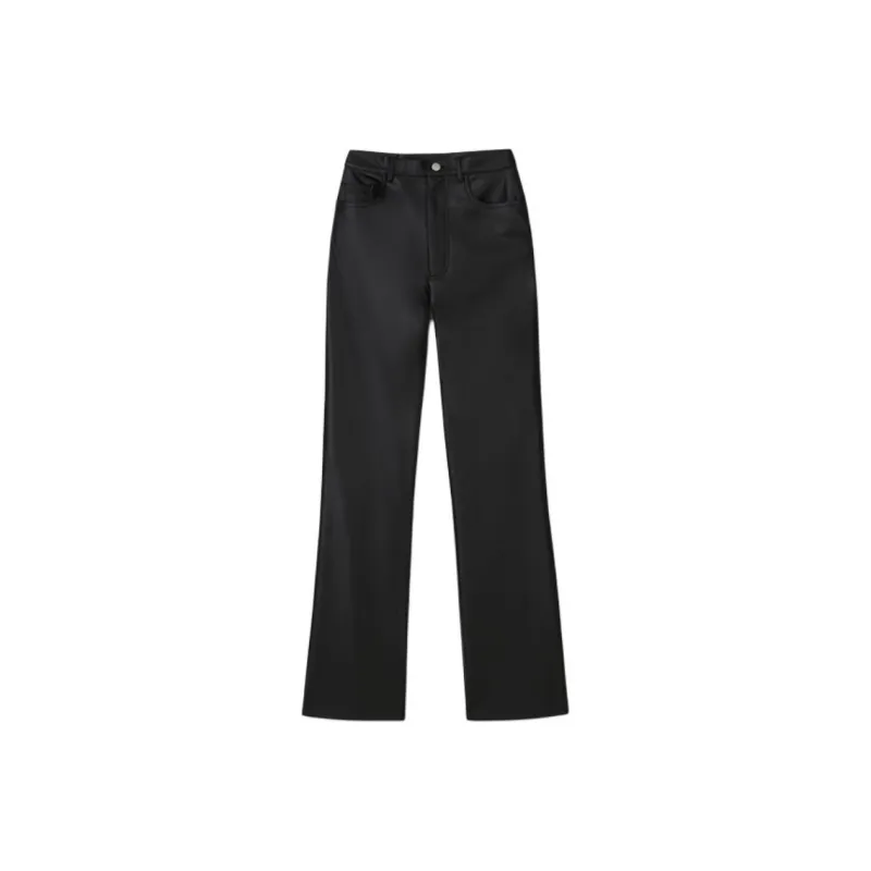 NANUSHKA Leather Pants Women's Black-0