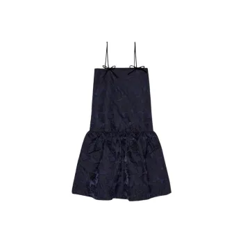 GANNI Spaghetti Straps Midi Dress