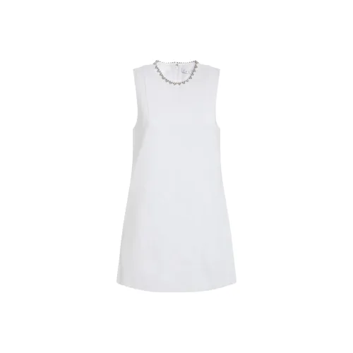 AREA Crystal embellished Heart Mini Dress