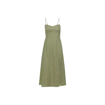 ARITZIA Wilfred Barrafina Linen Dress Slip Dresses Women's Bosana Green