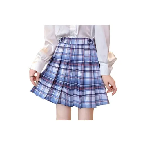 Tonlion Casual Short Skirts Women's Light Gray Blue