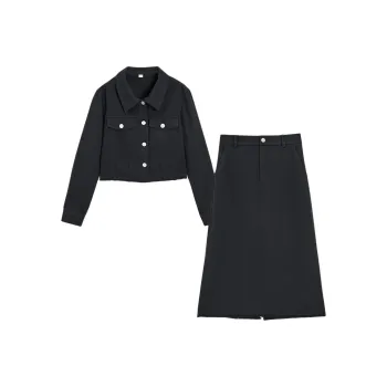 Love To Serve Skirt Set Women's Black