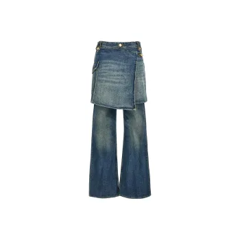 GANNI Washed Flared Skirt Jeans