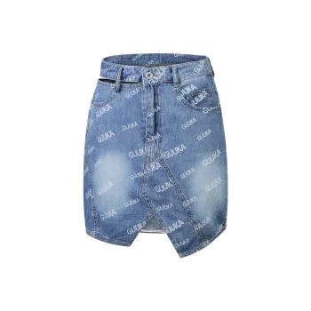 Guuka Hero Denim Short Skirts Women's Light Blue