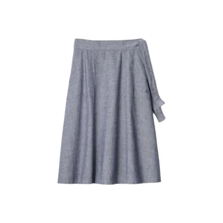 Jw Anderson X UNIQLO Jw Anderson Co-Branded Series Casual Long Skirts Women's Sea Blue-0