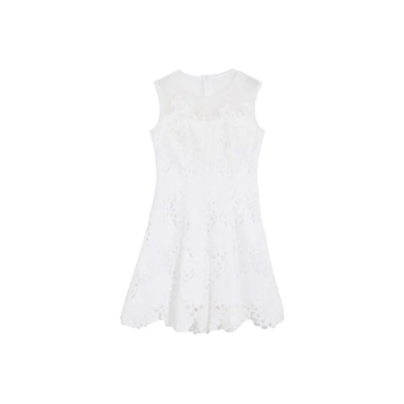 Bebe SS24 Sleeveless Dress Women's Raw White-0