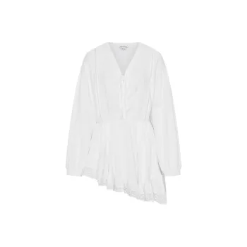 URBAN REVIVO Long Sleeved Dress Women's Raw White