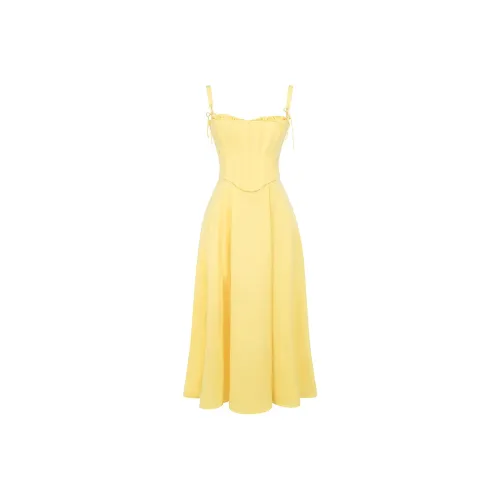 HOUSE OF CB Clarabelle Slip Dress Women's Sunshine/Bright Yellow