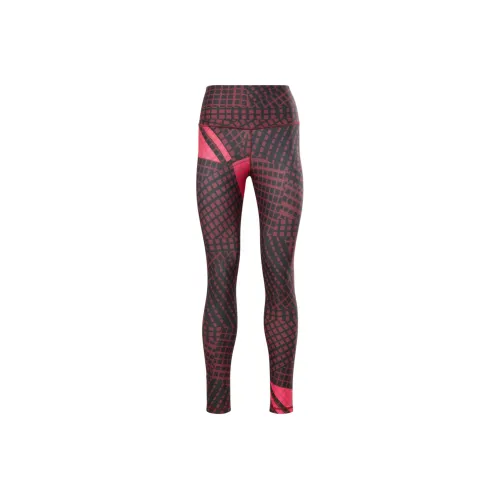 Reebok Sh Lux Hr- Shattered Grid Athletic Trousers Women's Red
