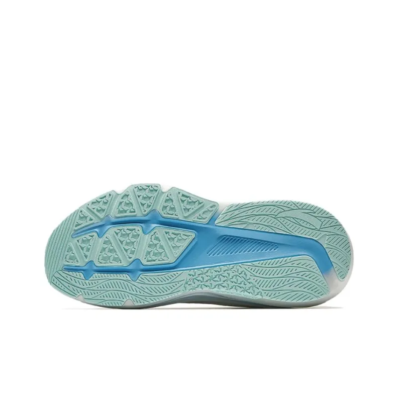 Anta Shock Absorbers Rebound Low Top Casual Running Shoes Women's White Blue-4