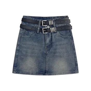 FOREVER 21 Denim Short Skirts Women's Vintage Blue