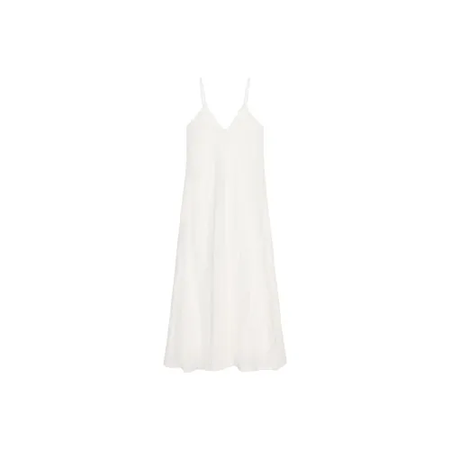 ZARA ZW Series Slip Dress Women's Raw White