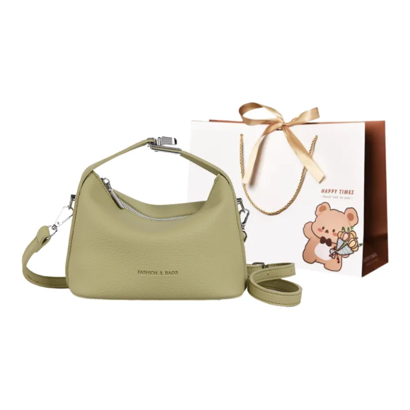 ERANGBEAR PU Crossbody One Shoulder Handbag Regular Women's Ecru, Silver, Black, Light Yellow, Light Green-8