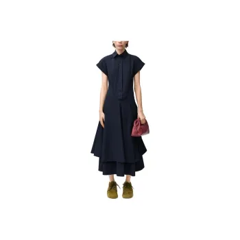 LOEWE Ruffle Detailed Midi Dress