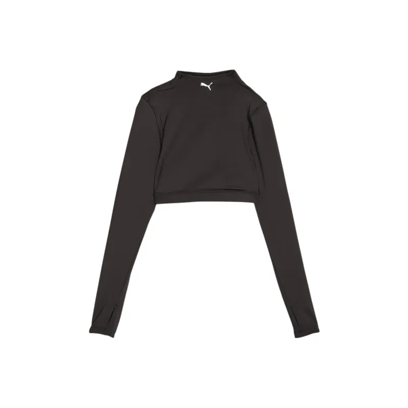 PUMA Modest Women's Long Sleeve Sports Bra Workout Clothing Women's Black-0