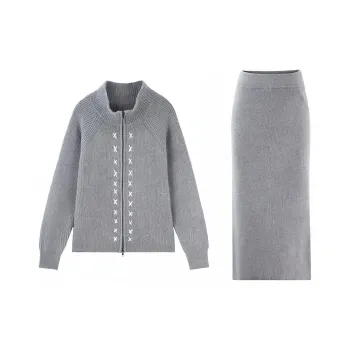 BASIC HOUSE Skirt Set Women's Gray