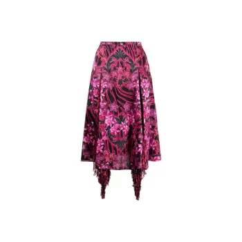 VERSACE FW23 Casual Long Skirts Women's Red