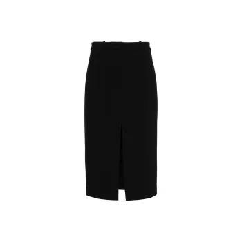 THEORY Crepe-textured Midi Skirt