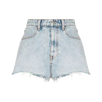 Alexander Wang Bite Logo embosed Denim Shorts