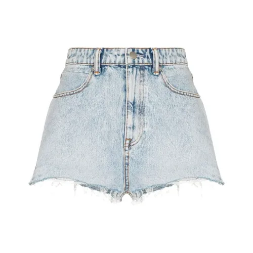 Alexander Wang Bite Logo embosed Denim Shorts