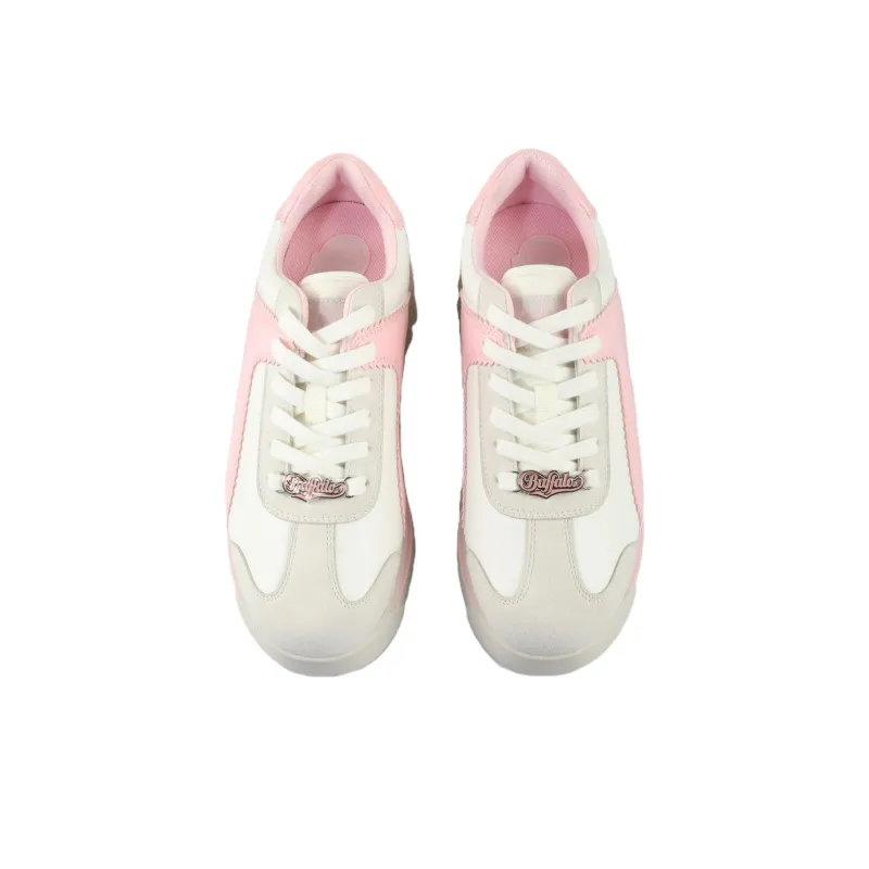 Buffalo Low Top Casual Shoes Unisex Pink White-2