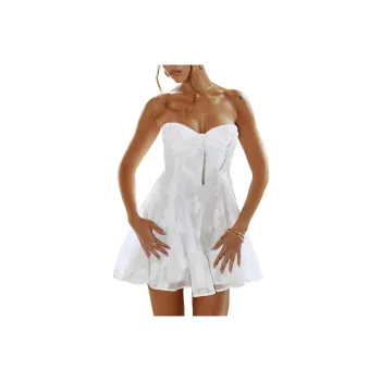 PRINCESS POLLY Loulani Strapless Mini Dress Sleeveless Dress Women's WHITE/White