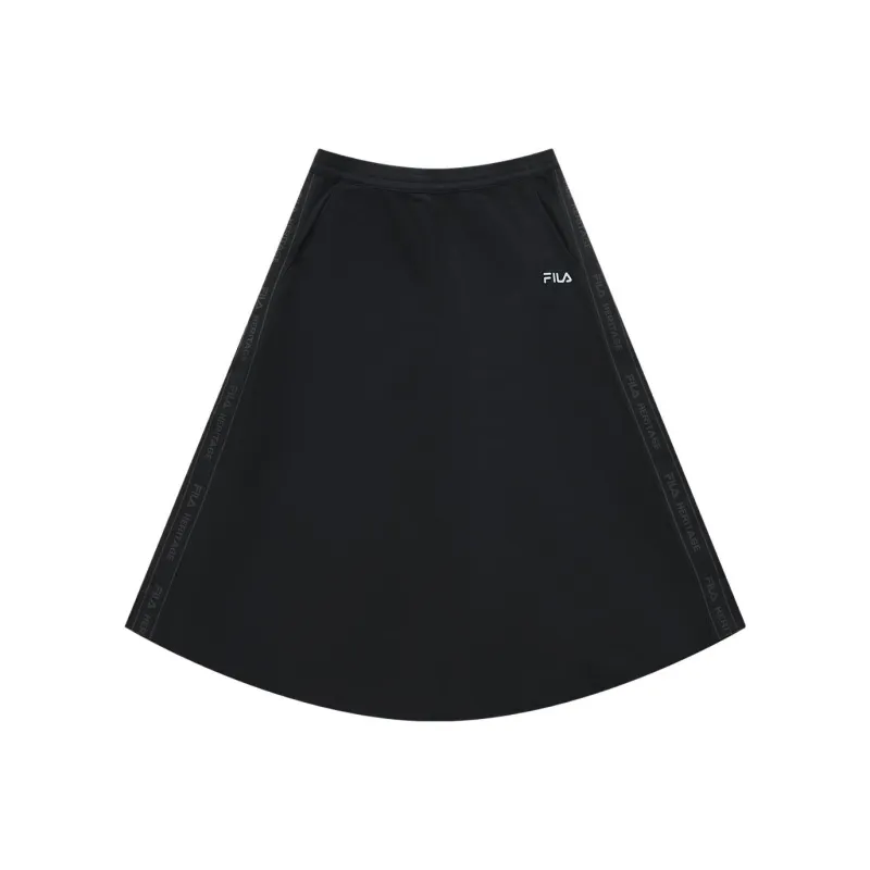 FILA Casual Long Skirt Women's Pitch Black-0