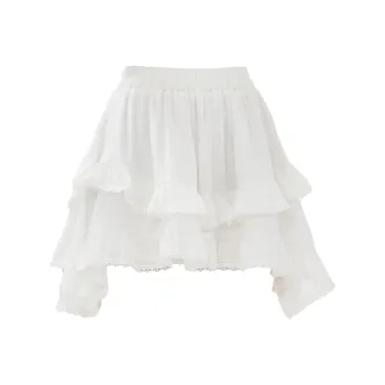 Enhanced Casual Short Skirts Women's White