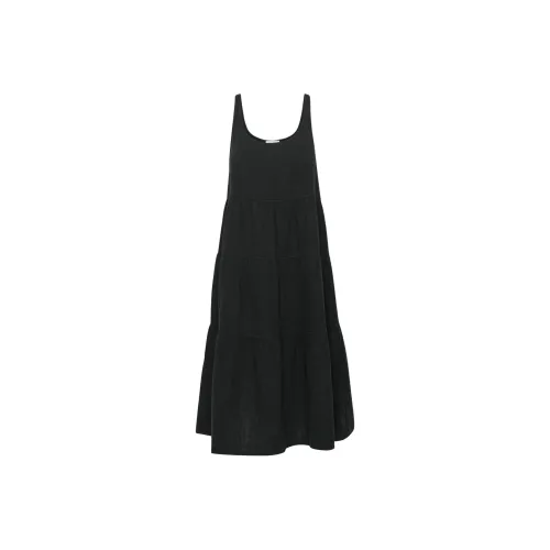 ARITZIA Little Moon Firefly Midi Dress Slip Dresses Women's Black