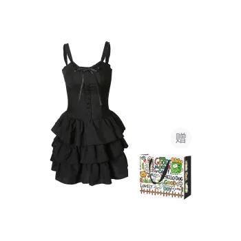OURUOKE Slip Dresses Women's Black Shopping Bag