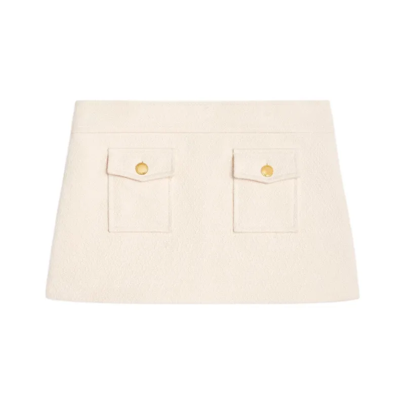 CELINE Button Detailed Mini Skirt-0