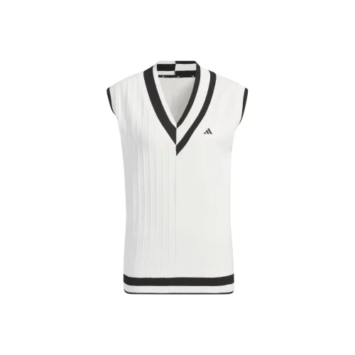 Adidas Loose Fit Knit Vest Tank Tops Women's White