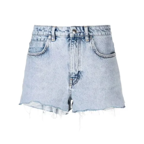 Alexander Wang Denim Shorts Women's Light Blue