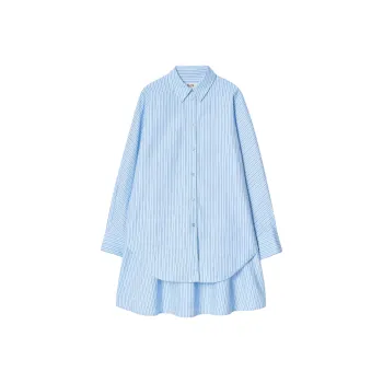 COS Long Sleeved Dress Women's Blue Stripes