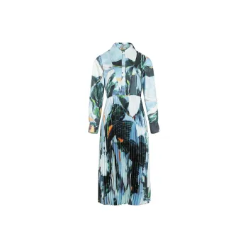 BBLLUUEE Long Sleeved Dress Women's Moonlight Blue