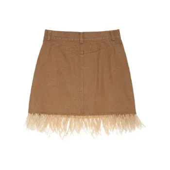 MAMC Casual Short Skirts Women's Khaki