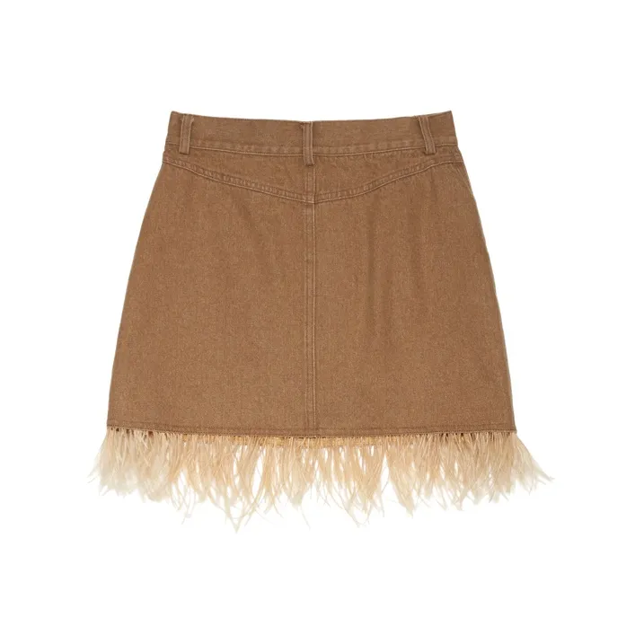 MAMC Casual Short Skirts Women's Khaki-0