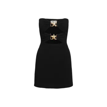 PRINCESS POLLY Nika Strapless Mini Dress Sleeveless Dress Women's BLACK/Black