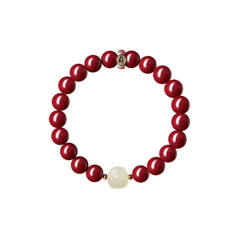 The Thousand Seals Family Reconstructed Cinnabar Bracelets Unisex-28