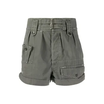 SAINT LAURENT Cargo Shorts Women's Gray