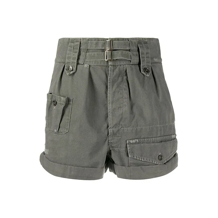 SAINT LAURENT Cargo Shorts Women's Gray-0